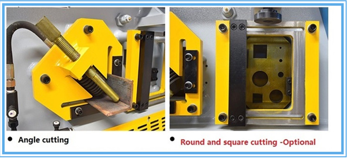 60t Q35-16 Hydraulic Ironworker Shearing Punching Bending And Notching Machine 60t Q35-16 hidrauliskā dzelzs strādnieka cirpšanas štancēšanas locīšanas un izciršanas mašīna