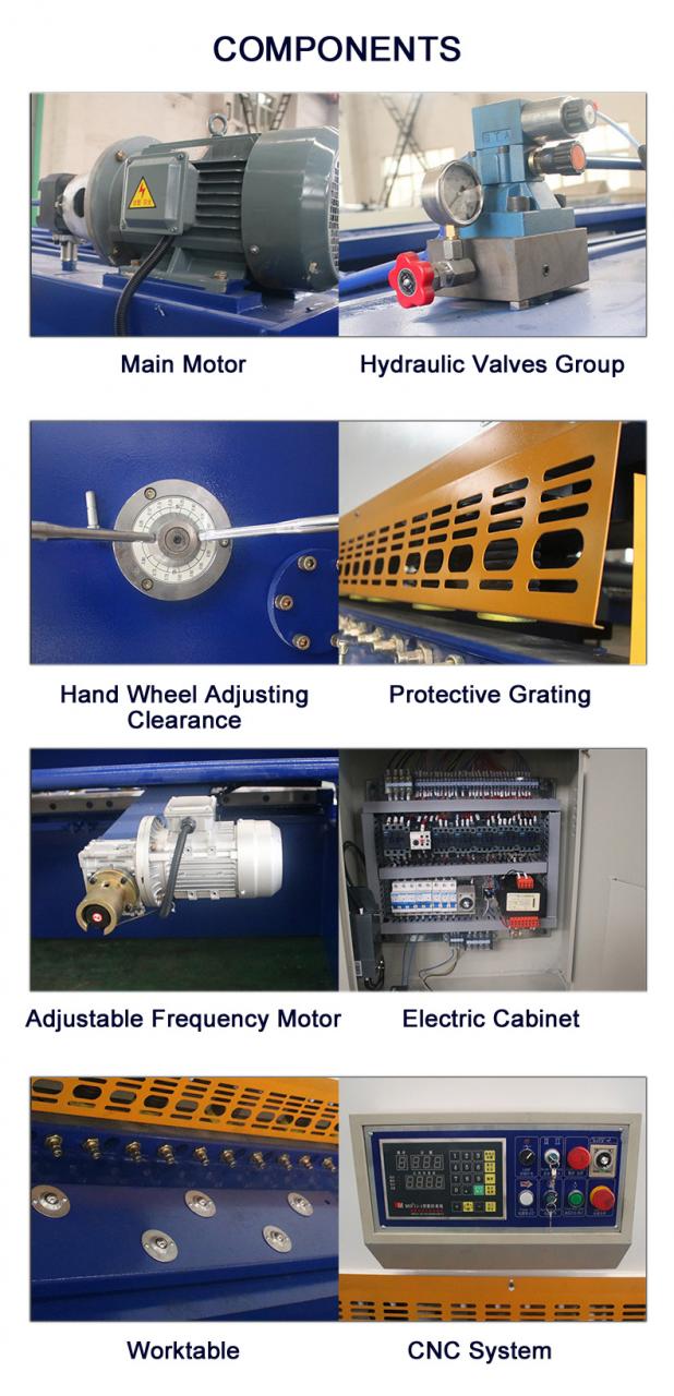 Cnc Nc Hydraulic Press Metal Guillotine Shear Machine For Carbon Stainless Steel Sheet Cnc Nc hidrauliskās preses metāla giljotīnas bīdes mašīna oglekļa nerūsējošā tērauda loksnēm