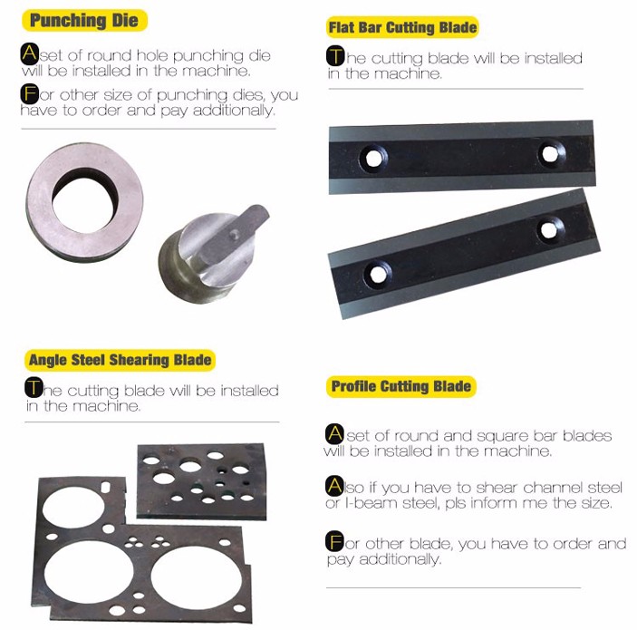 Q35y sērijas daudzfunkcionāla hidrauliskā dzelzs strādnieku kombinētā griešanas un štancēšanas mašīna
