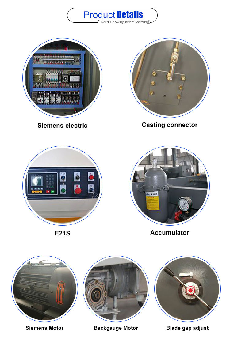 Qc12y-6x5000 Cnc Hydraulic Shearing Machine For Sheet Metal Cutting With Ce Qc12y-6x5000 Cnc hidrauliskā griešanas mašīna lokšņu metāla griešanai ar Ce